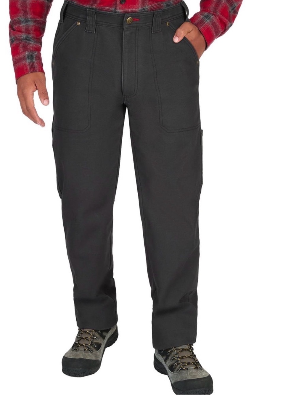 Coleman Men’s Cargo Pants in Phantom Gray with Red Fleece Tag